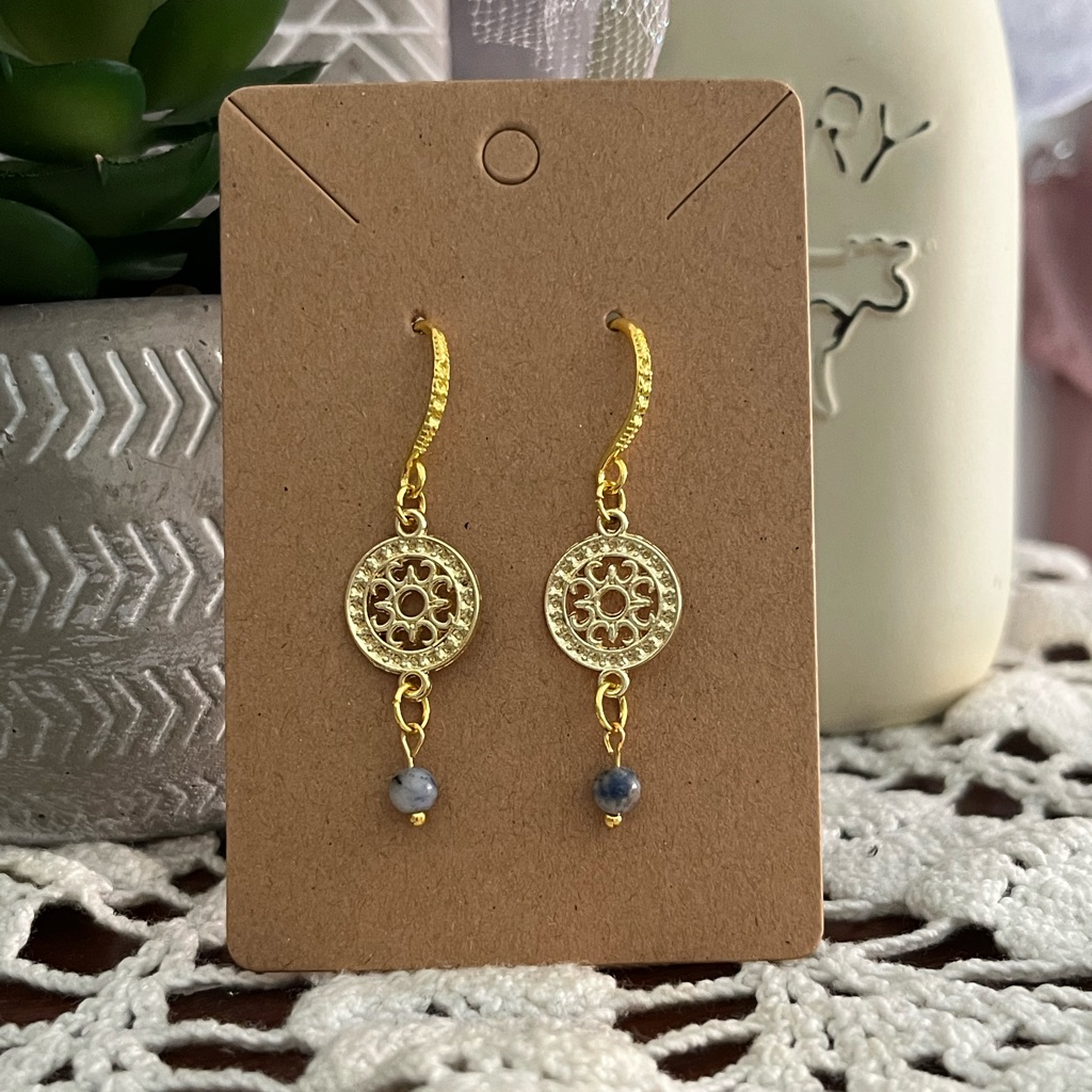 *3 For $20* Mandala Sodalite Dangle Earrings